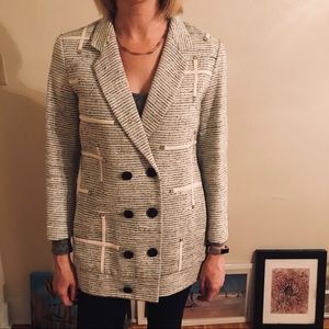 Tweed and rhinestone blazer